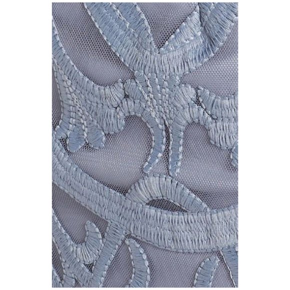 Bardot Gia Lace Pencil Dress In Dusty Blue - Picture 3 of 3